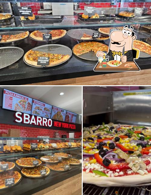 The photo of SBARRO’s food and interior