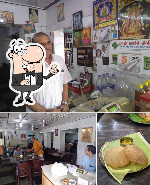 The image of Akshaya’s interior and burger