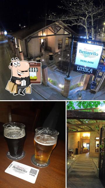 Dê uma olhada a ilustração apresentando exterior e cerveja no Forneria Bettarello