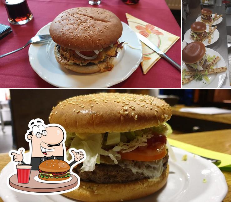 Commandez un hamburger à Gaststätte Zur Deutschen Eiche
