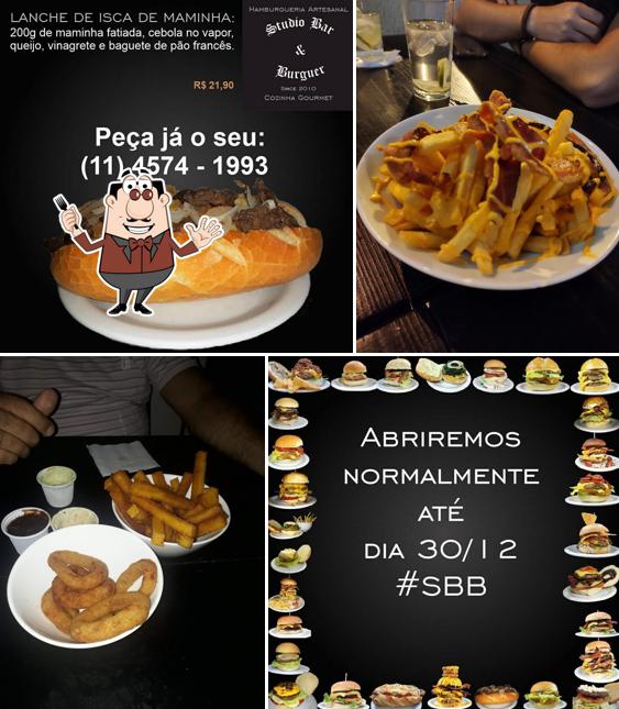 Platos en Studio Bar & Burguer