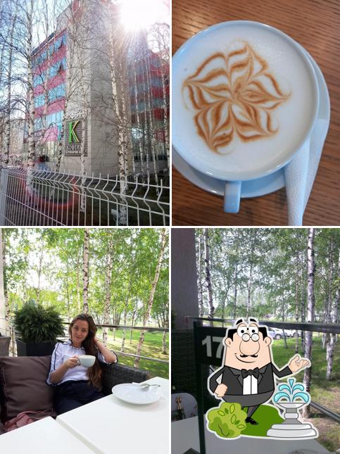 Enjoy the view at the outside area of Kofein