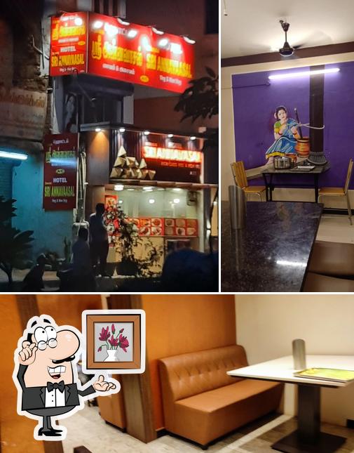 The interior of Hotel Sri Annavasal