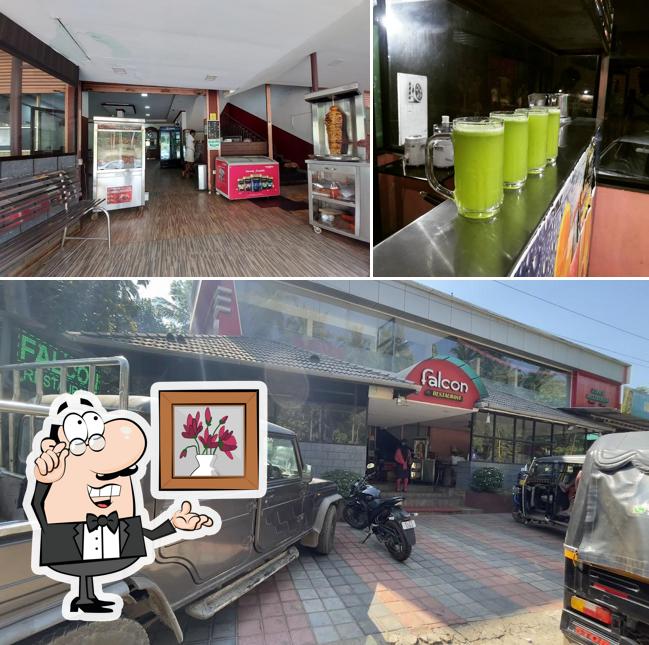 The interior of Falcon Restaurant