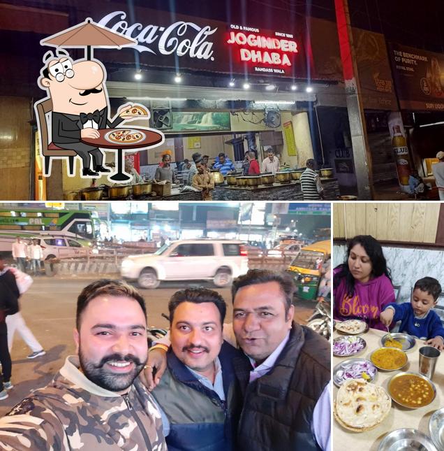 Among different things one can find exterior and food at Joginder Dhaba