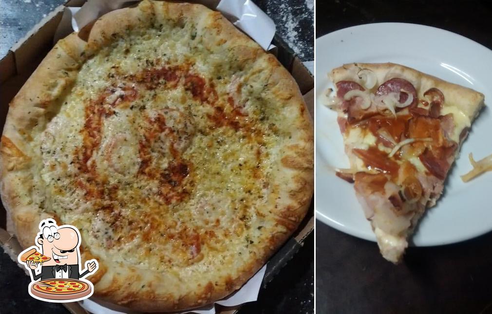 Escolha pizza no Tarantella Pizzaria