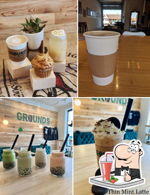 Grounds Coffee Bar sirve una buena selección de bebidas