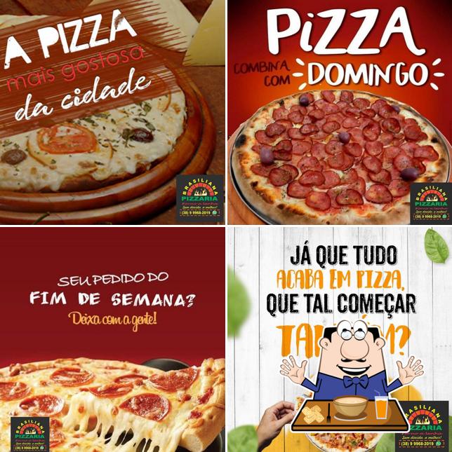 Comida em Brasiliana Pizzaria