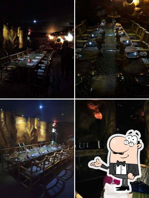 Take a seat at one of the tables at Gufaa Ohri’s Cuisine Court