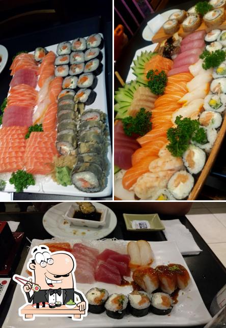 Rolos de sushi são oferecidos por Botekim do Japa