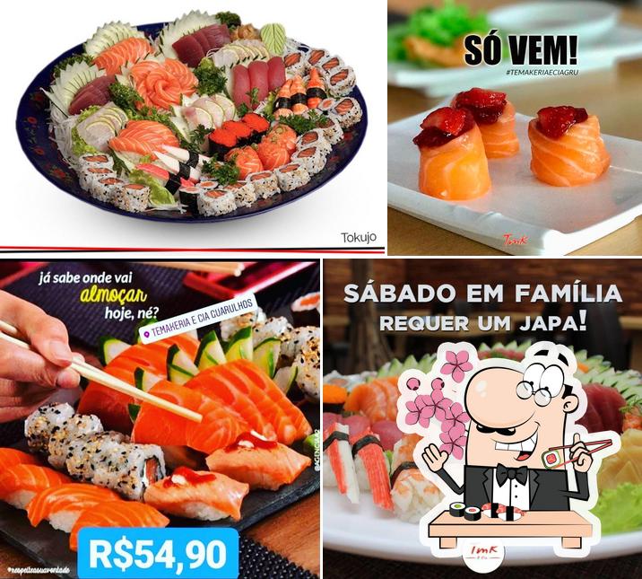 Experimente diferentes opções de sushi