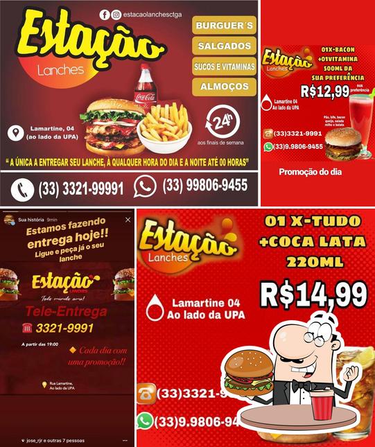 Experimente um hambúrguer no Estação Lanches