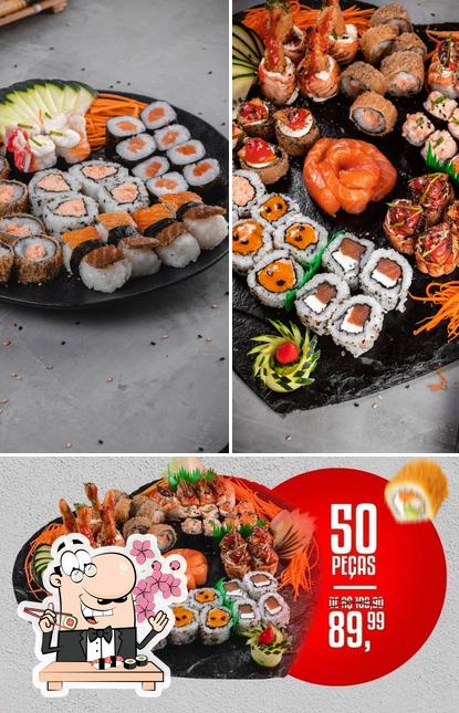 Escolha diversas opções de sushi