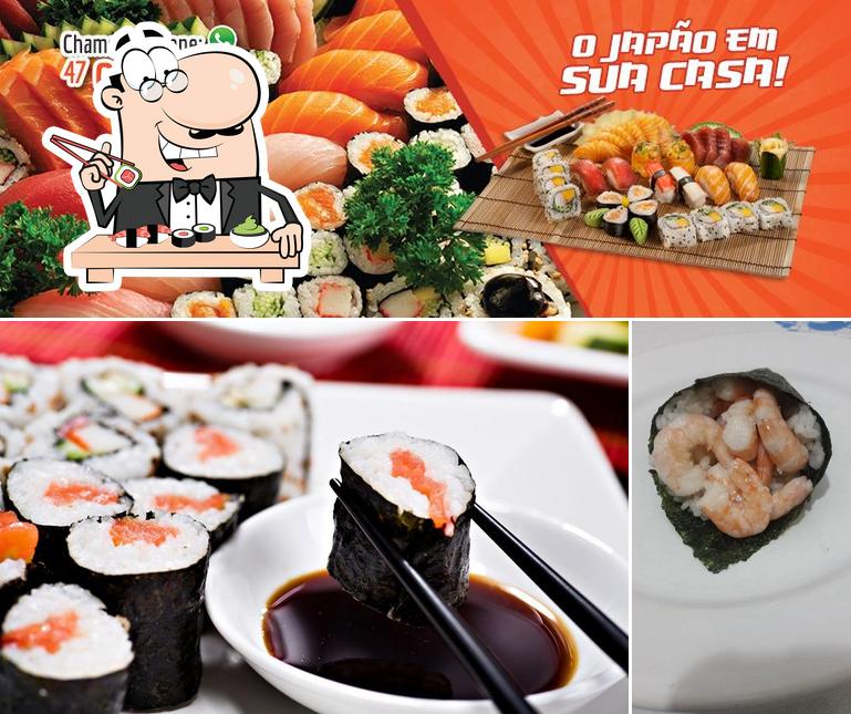 Prove diversas opções de sushi