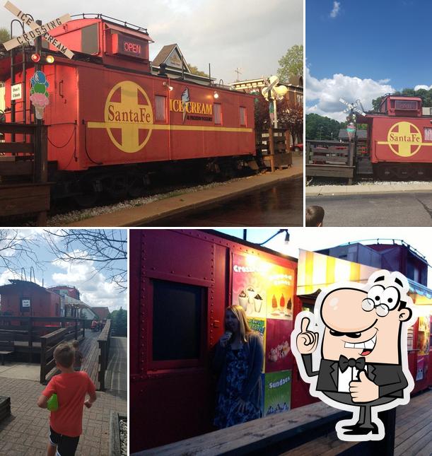 Here's a photo of Whistle Stop Ice Cream Caboose