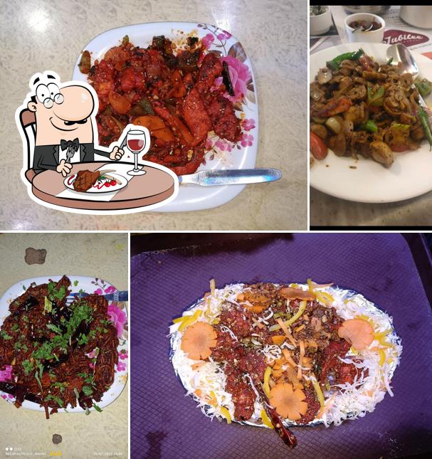 Get meat meals at Bawarchi Family Restaurant