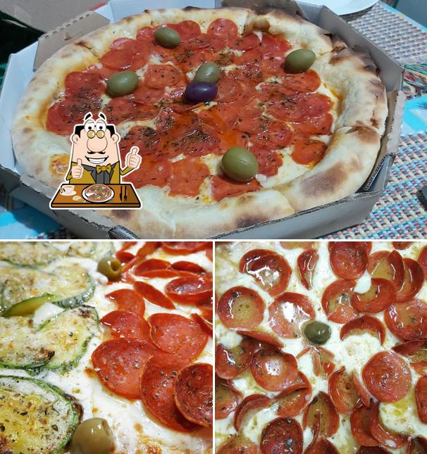 Escolha diferentes tipos de pizza