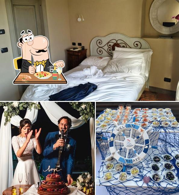 Questa è la foto che mostra la cibo e interni di Osteria del Borgo