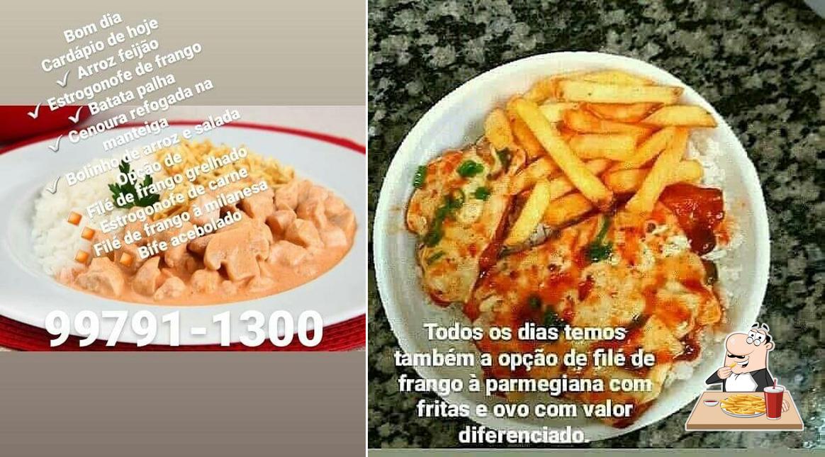 Peça cbatatas fritas francesas no Casa do Chefe