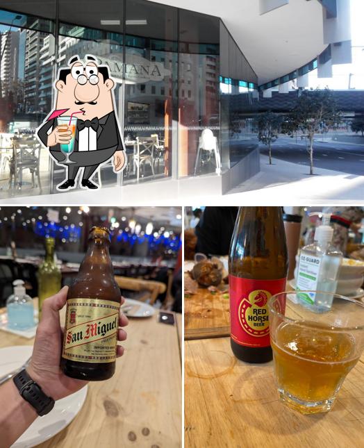 Among different things one can find drink and interior at Pamana Chatswood