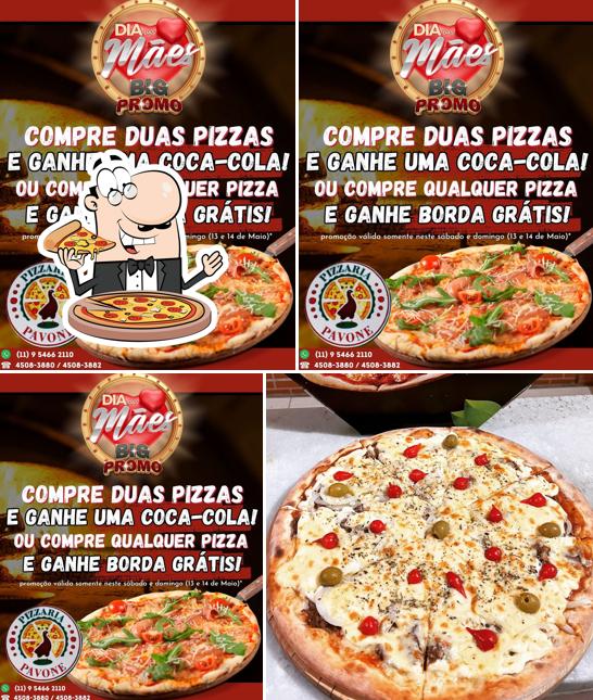 Escolha pizza no Pizzaria Pavone