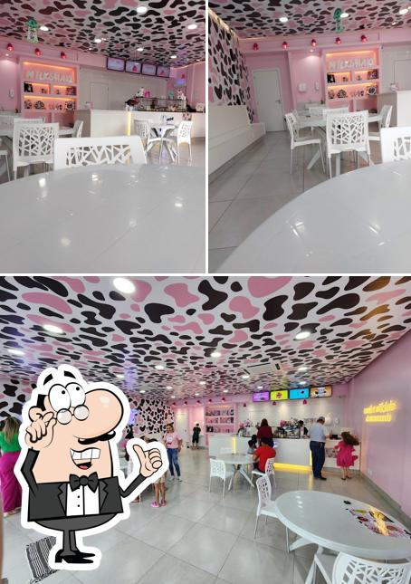 O interior do Milky Moo