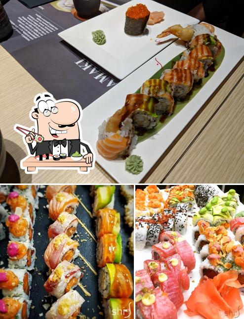 Scegli le diverse opzioni di sushi