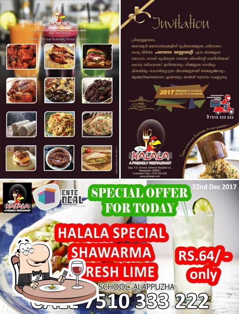 Meals at Halala Restaurant