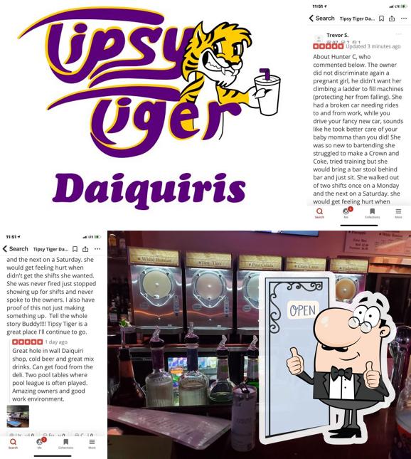 Tipsy Tiger Daiquiris in Walker Restaurant menu and reviews
