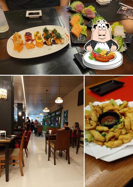 O Mariaki Sushi Bar se destaca pelo comida e interior
