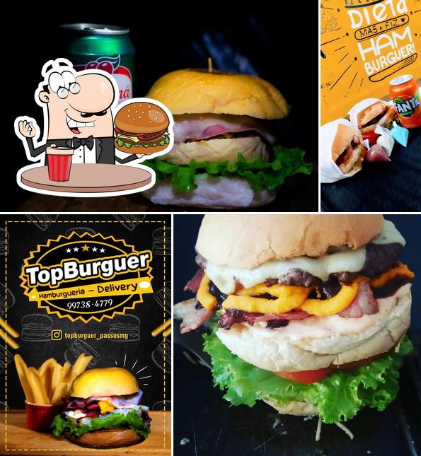 Peça um hambúrguer no TopBurguer Hamburgueria Passos MG