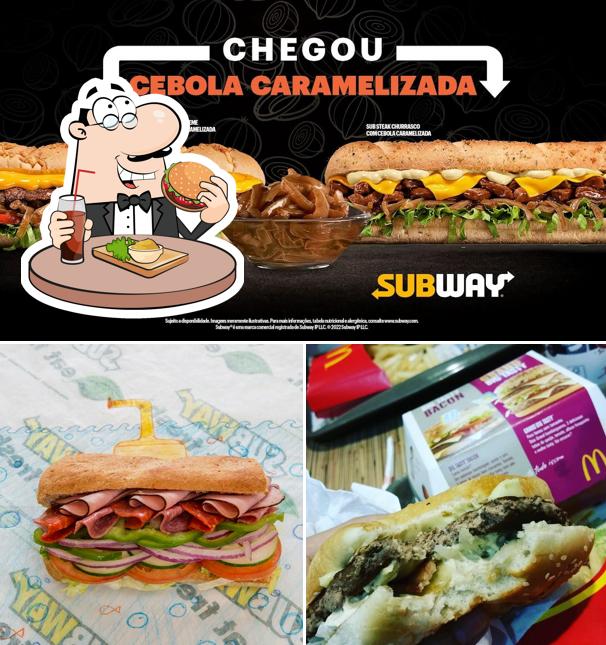 Order a burger at Subway