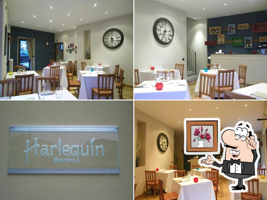 Gli interni di harlequin bistro