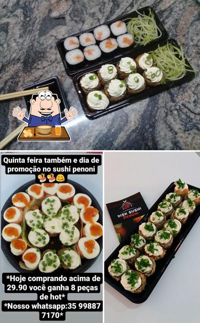 Comida em Disk Sushi Penoni