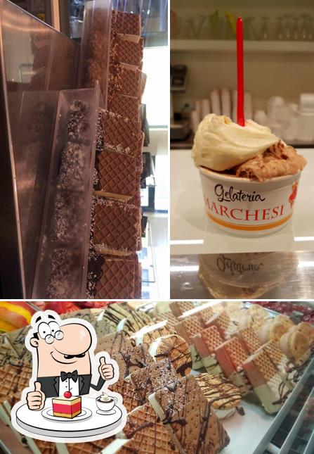 Gelateria Marchesi offers a variety of sweet dishes