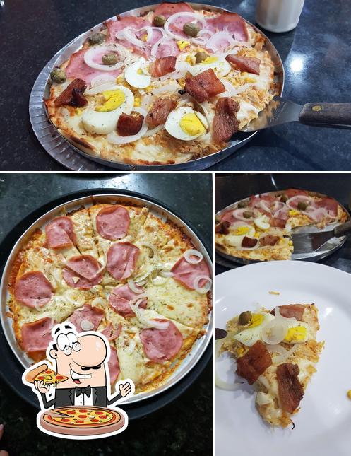 Escolha pizza no Pizzaria Rio Sul