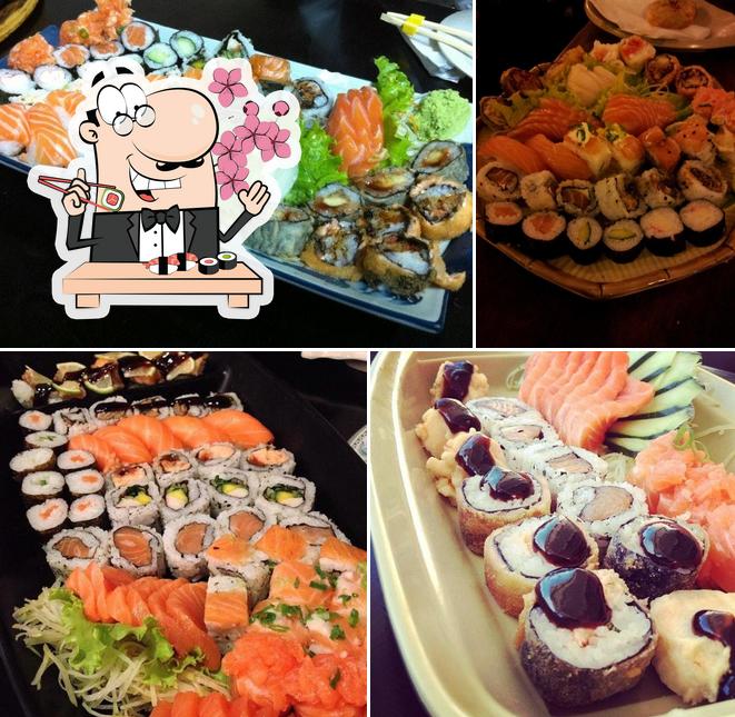 Peça diferentes opções de sushi