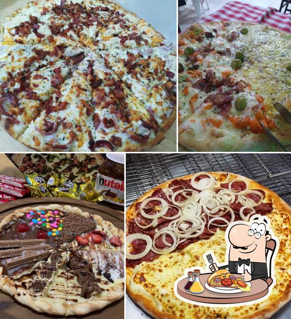 Peça diferentes tipos de pizza