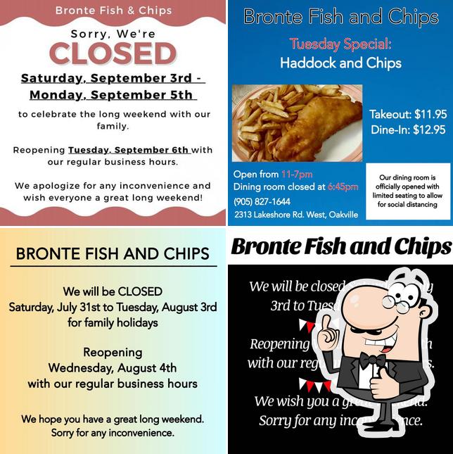 Bronte Fish & Chips in Oakville Restaurant menu and reviews