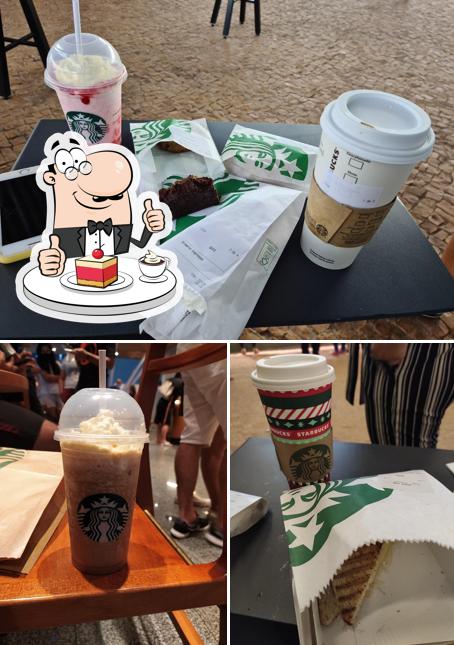 Starbucks Praça Pick Up oferece uma seleção de sobremesas