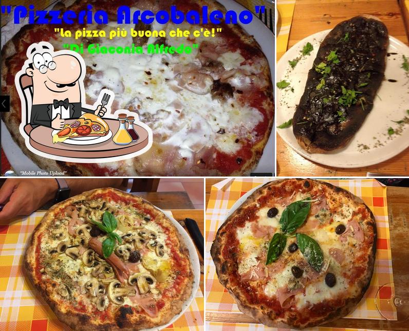 Prenez des pizzas à Pizzeria Arcobaleno