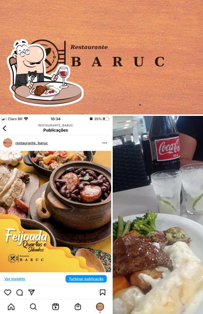 Peça pratos de carne no Restaurante Baruc
