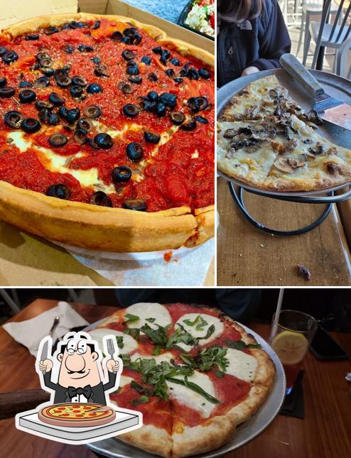 Try out pizza at Patxi's Pizza
