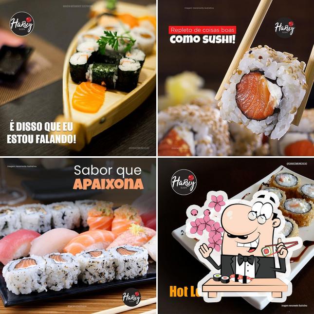 Prove diversas opções de sushi