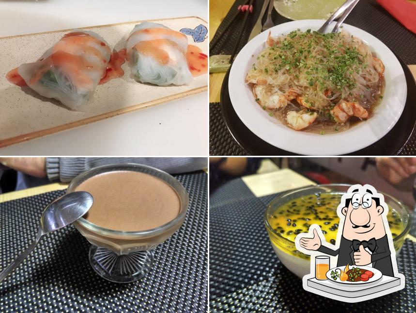 Platos en Igaya Sushi e Fusão Asiática