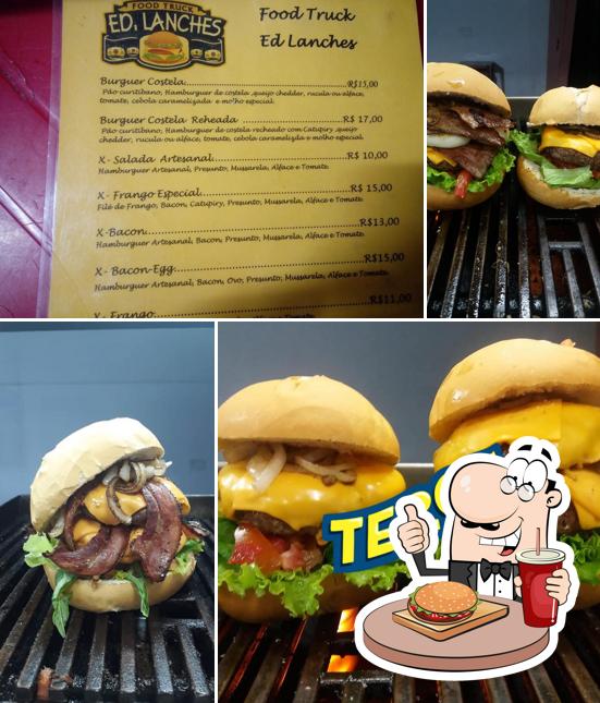 Os hambúrgueres do Ed Lanches - Food Truck irão satisfazer diferentes gostos