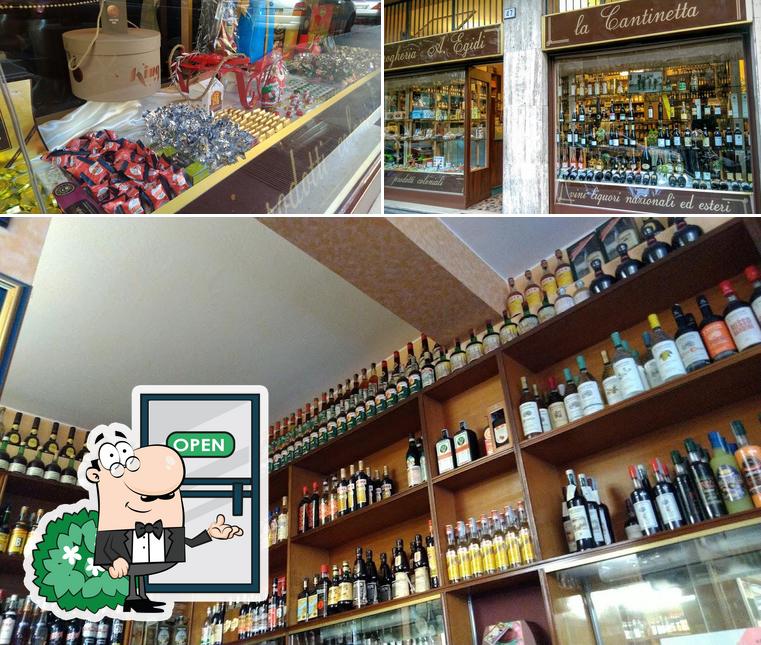 Tra le varie cose da Drogheria Egidi s.a.s. di Domenico Giuseppe Egidi e C. si possono trovare la esterno e cibo