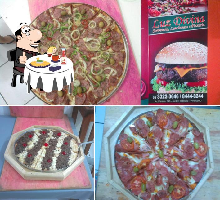 Hambúrguer em Pizzaria Luz Divina