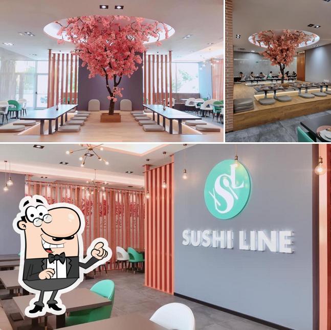 Gli interni di Sushi Line