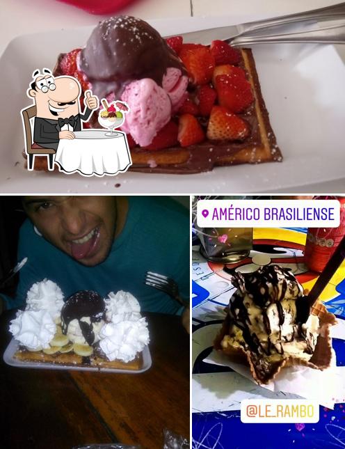 Delice Brasil serve uma escolha de pratos doces